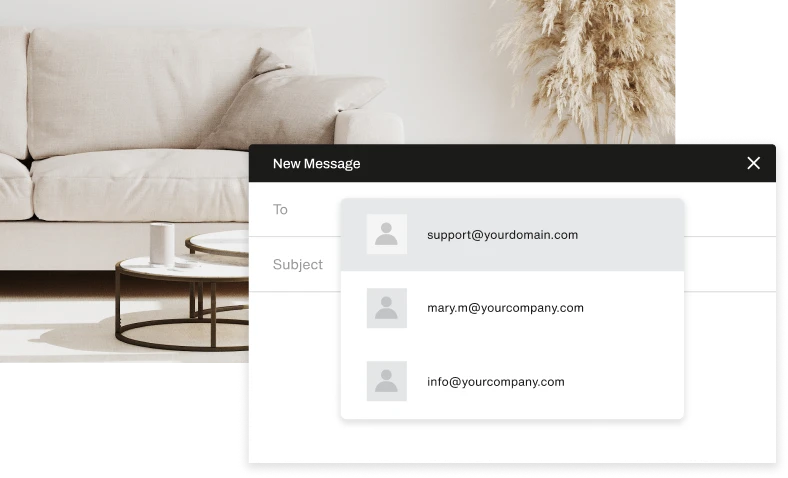 Build trust with a professional email address 
