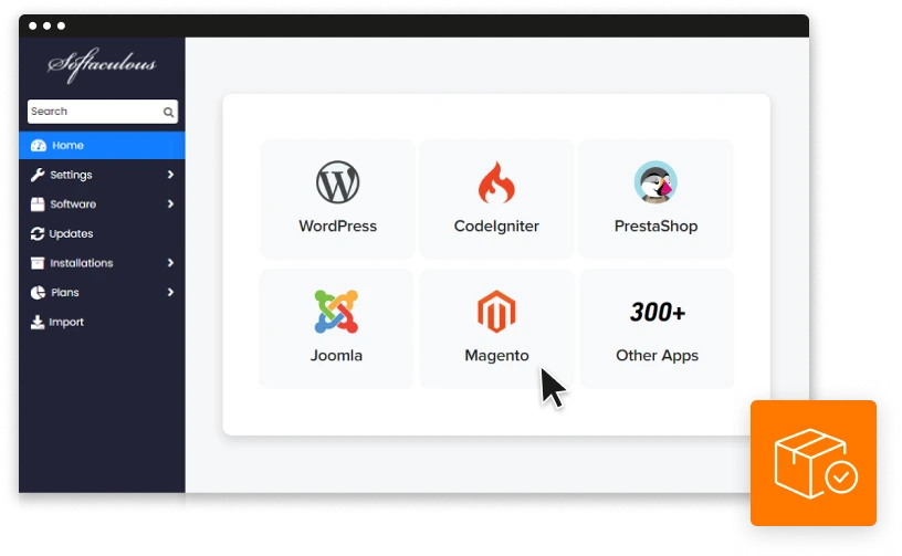 Enjoy seamless software installation with Softaculous